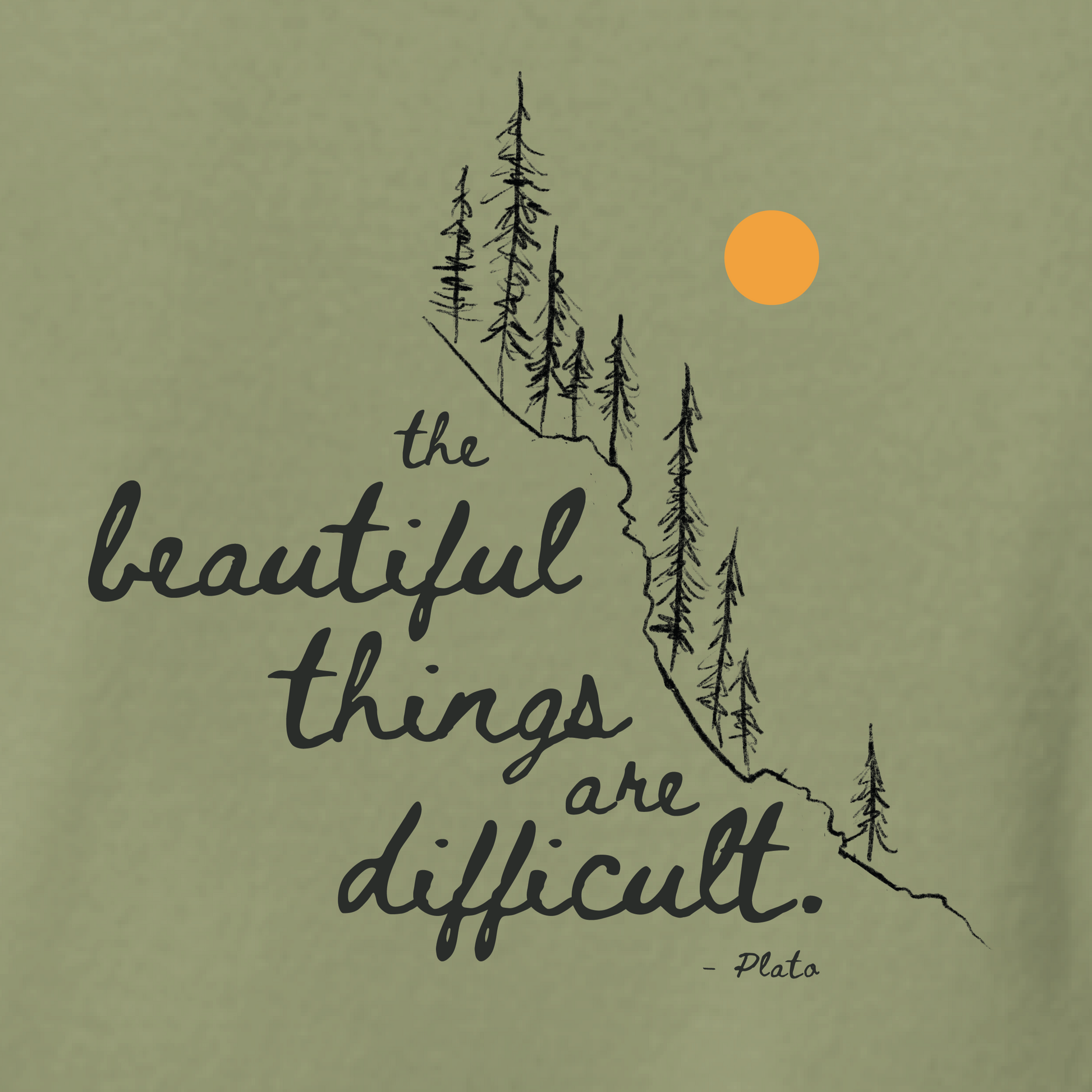 The Beautiful Things Are Difficult - Women’s high-waisted tee