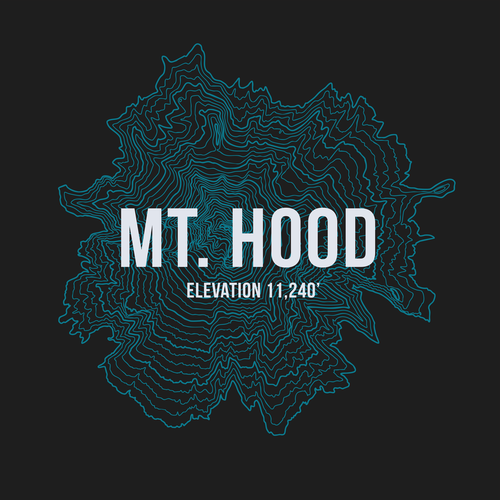 Mt. Hood Topography Unisex Tee