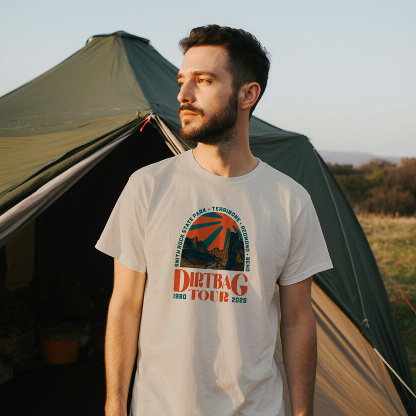 "Dirtbag Tour" Smith Rock Orange - Unisex Tee
