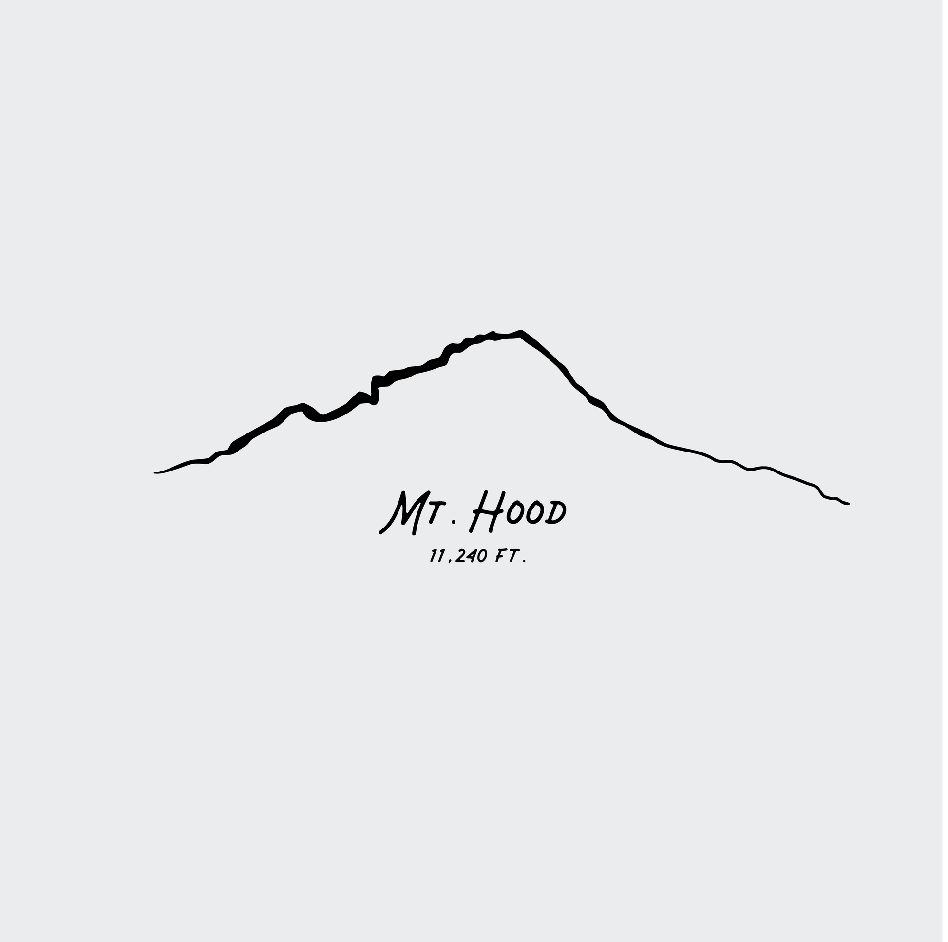 Mt. Hood Sketch V-Neck Tee