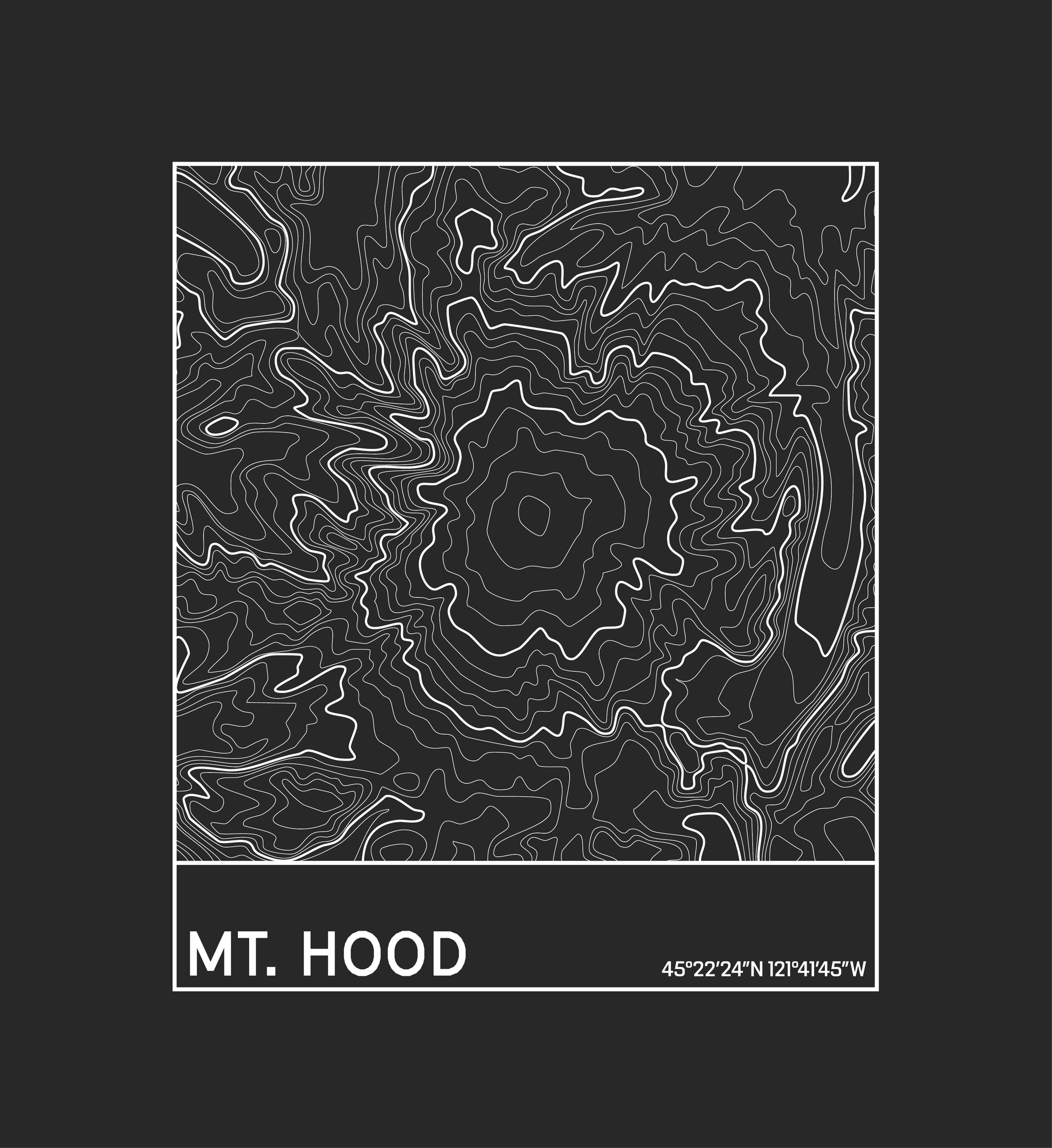 Mt. Hood Topo Card - Unisex Tank