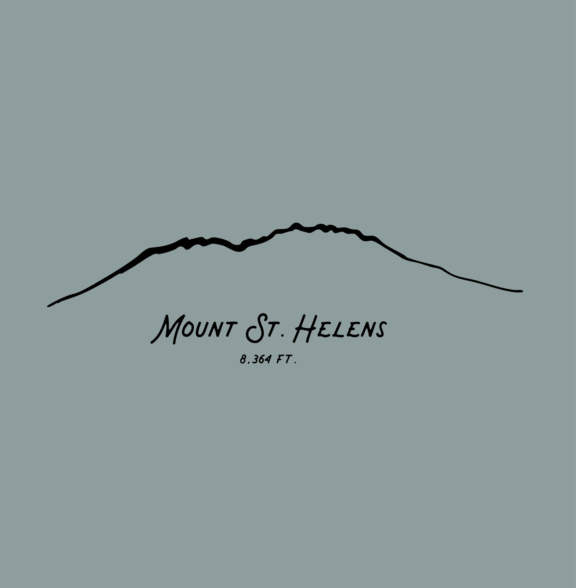 Mt. St. Helens Sketch Women’s Crop Tee