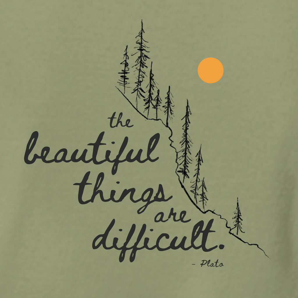 The Beautiful Things Are Difficult - Women’s high-waisted tee