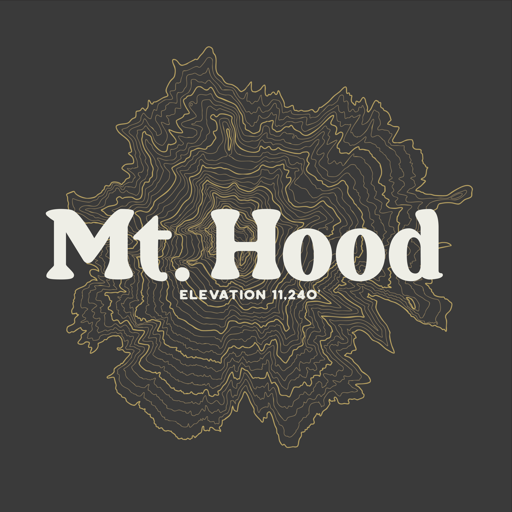 Mt. Hood Retro Topo Unisex Tee