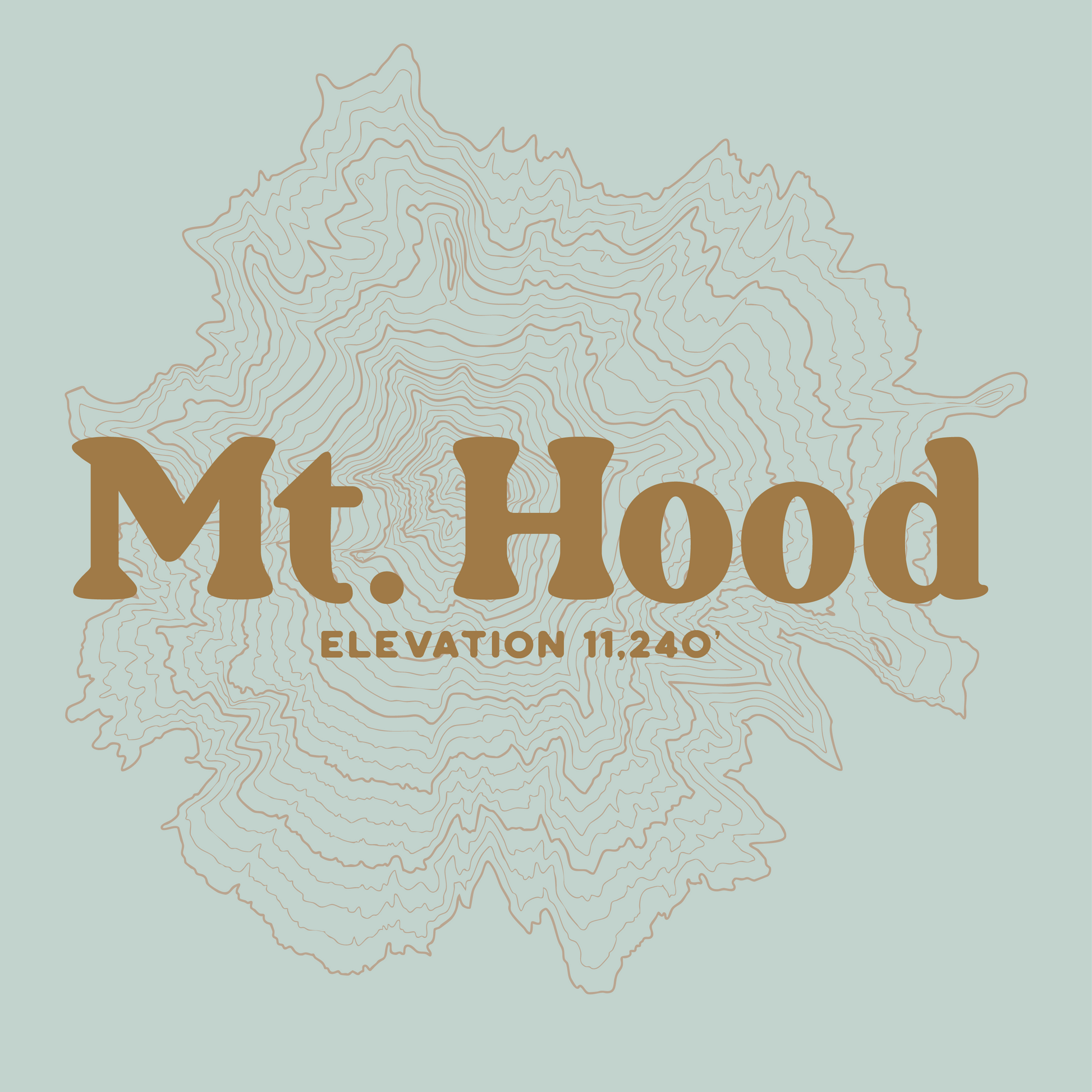 Mt. Hood Retro Topography - Crop Sweatshirt